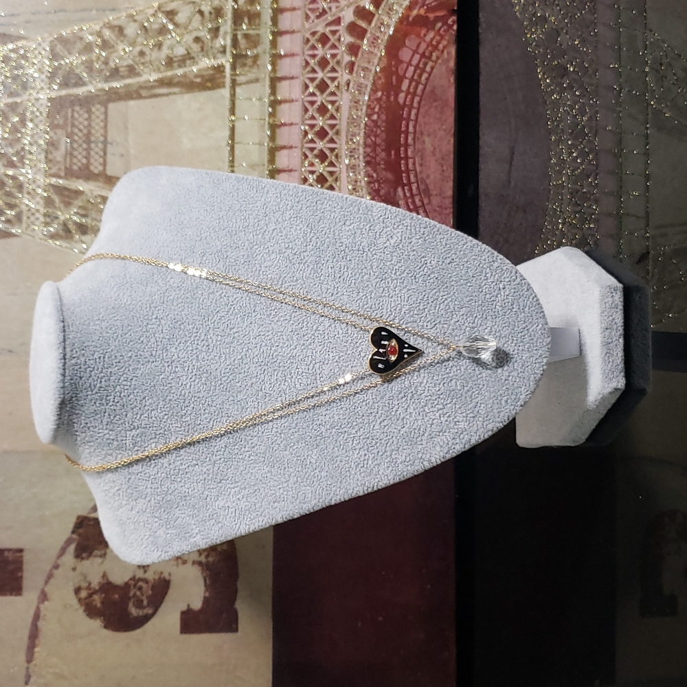 Retro Love Doublelayer Necklace Highend Temperament Clavicle Chain